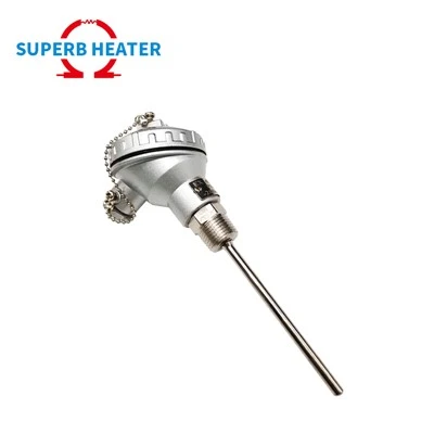 Probación de acero inoxidable de alta precisión PT100 RTD termopar con sensor de temperatura de la caja de unión