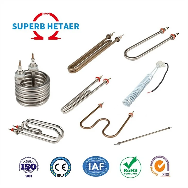 Electric Heaters Double U Shaped Tubular Heater Element Air Heating