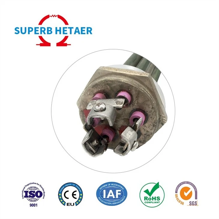 Electric Industrial Rod Tube Tubular Immersion Water Heater For Liquid Heating