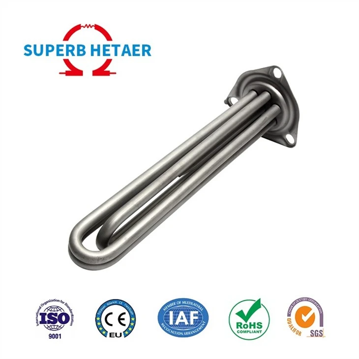 Electric Industrial Rod Tube Tubular Immersion Water Heater For Liquid Heating