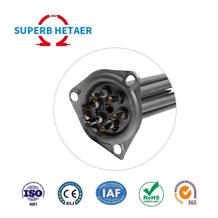 Electric Industrial Rod Tube Tubular Immersion Water Heater For Liquid Heating