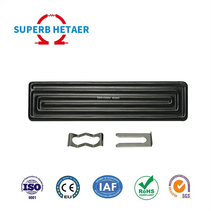 Customized Long Life Flat Or Curved Ceramic Infrared Heater For Plastic IR Heating Plate Heaters