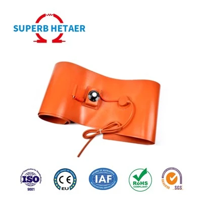 Calentador eléctrico flexible de almohadilla térmica de superficie de goma de silicona para impresora 3D de tambor