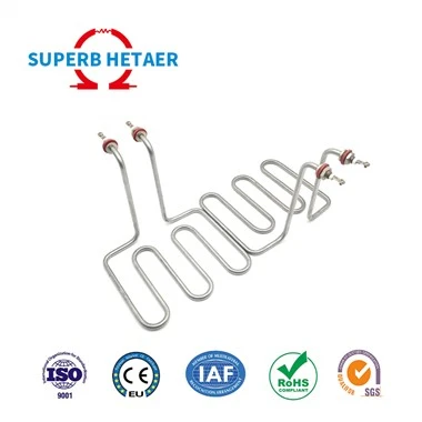 Calentador tubular de inmersión plana