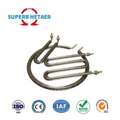 Calentador tubular con aletas de elemento calefactor eléctrico de aletas para horno industrial